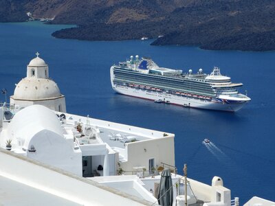 Vacation santorini sea photo