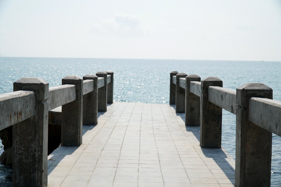 Summer beach bridge
