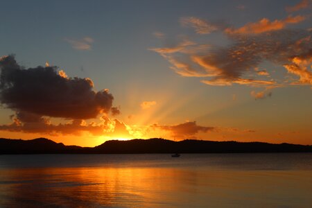 Ocean sunset beach