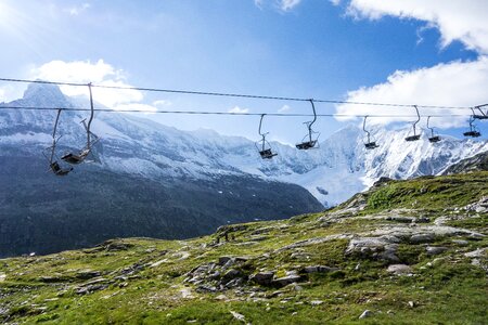 Glacier alps ski lift photo