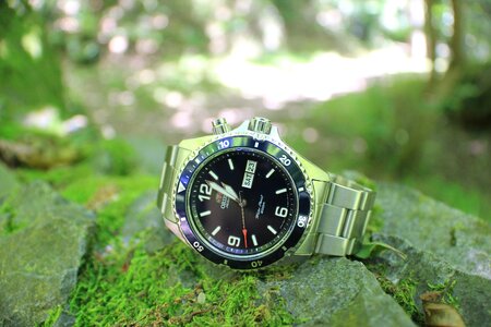 Tourism wristwatch green watch photo