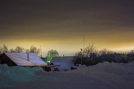 Snow landscape sky