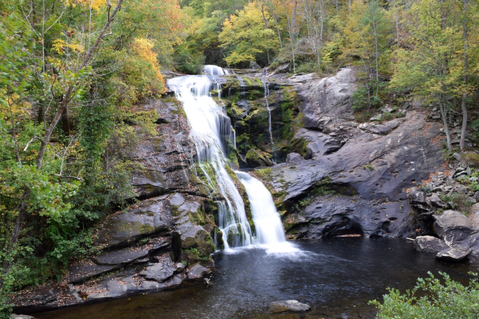 Rocks mountain waterfall