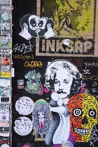 Graffiti stickers grunge photo