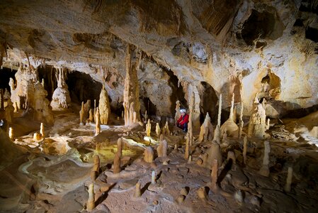 Columns cave stalagmites photo