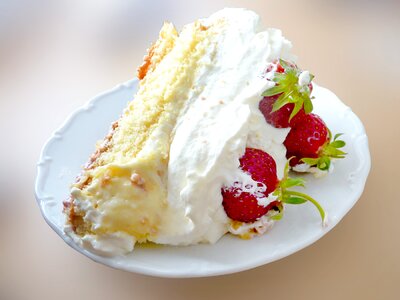 Strawberry cake midsummer swedish summer photo