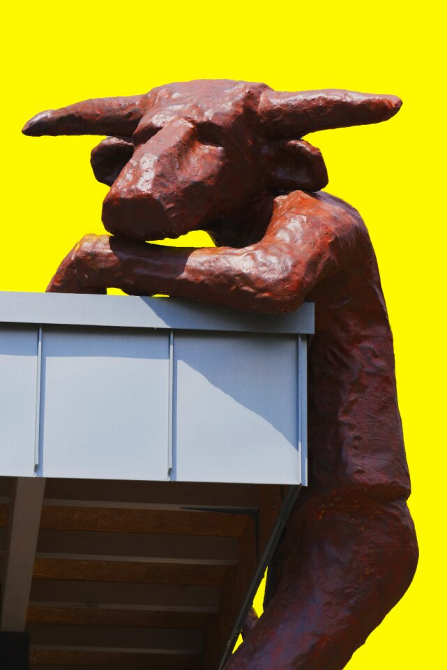 Minotaur sculpture horns