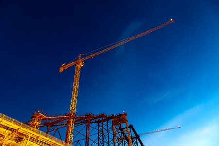 Industry cranes construction photo