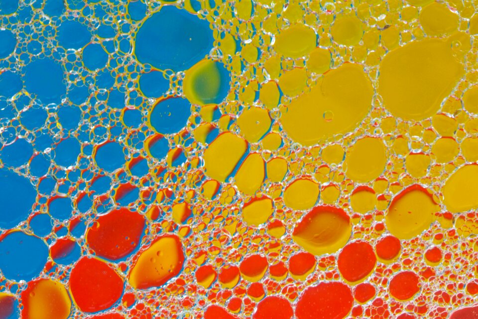 Yellow orange blue