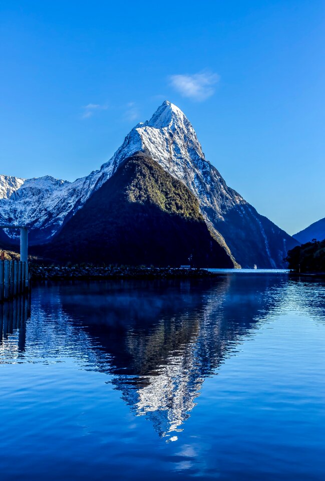 Landscape blue postcard