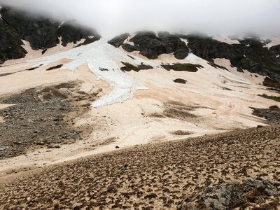 Glacier snow avalanche