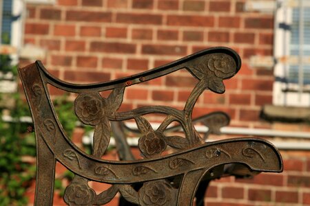 Iron ornaments bench