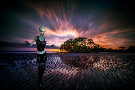 Fantasy surreal science fiction