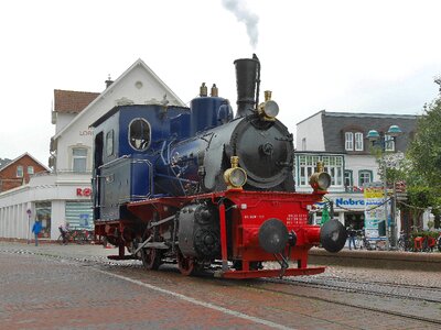 Small ground borkumer kleinbahn steam locomotive photo
