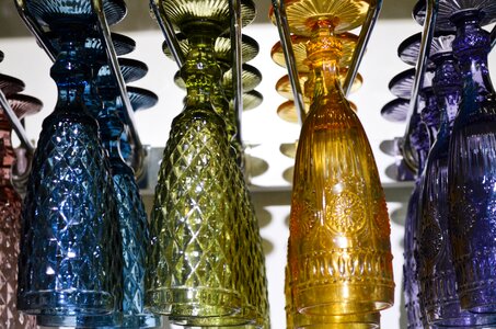 Glasses colored glass