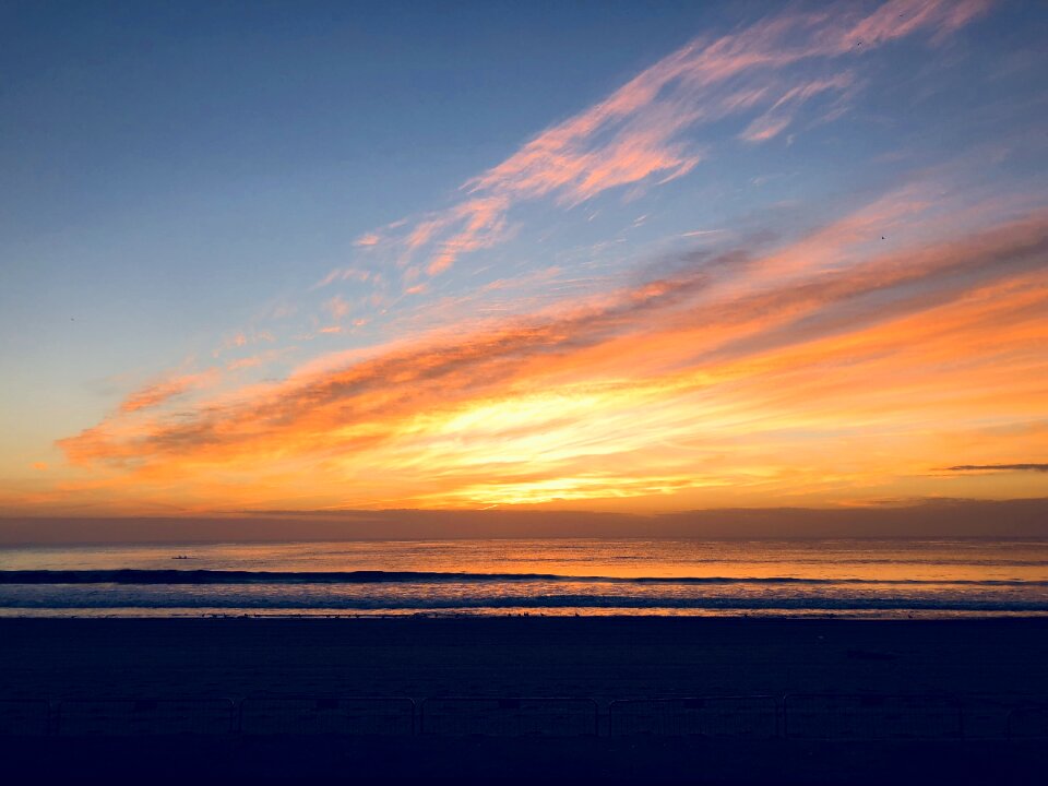 Landscape morning coloured sky