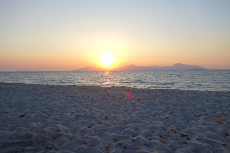 Sunset greece sea photo