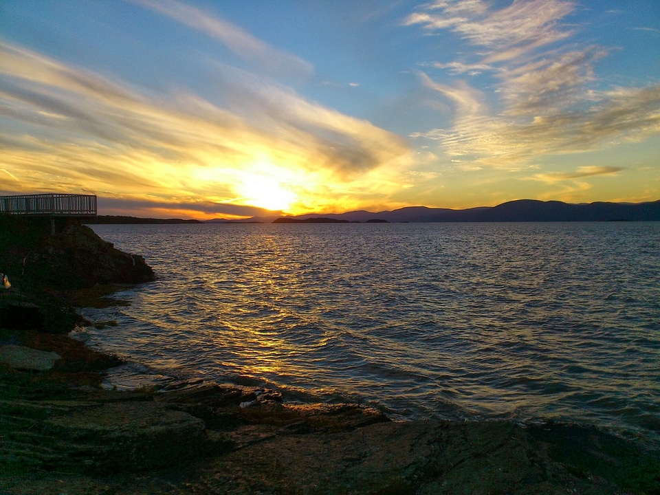 Island sunset st lawrence river