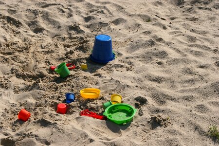 Children play sand photo