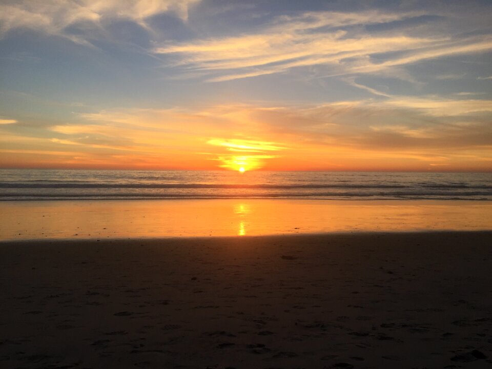 Dusk sky ocean photo