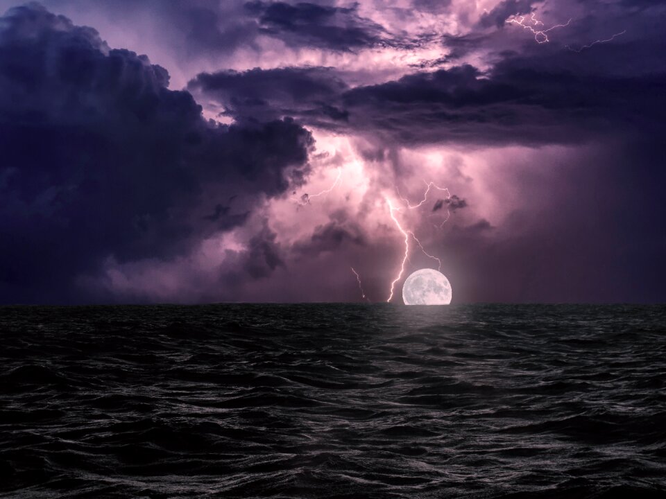 Clouds moonlight sky