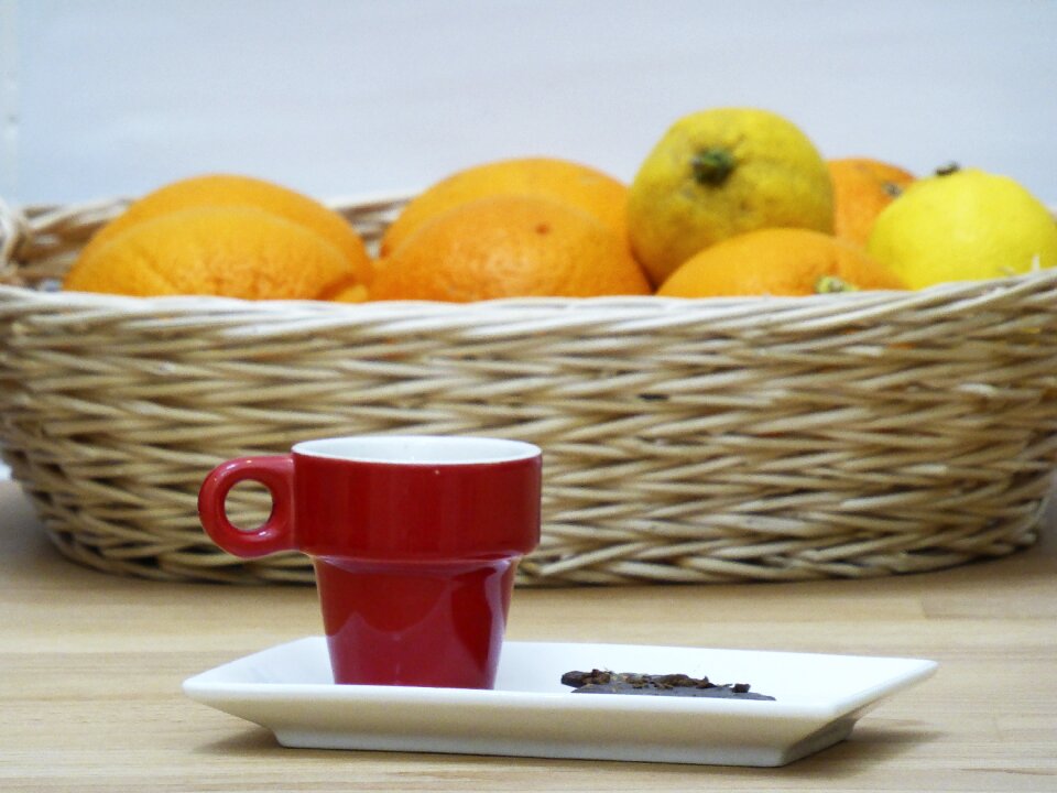 Chocolate fruit breakfast