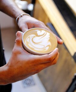 Cafeteria specialty latte art art photo