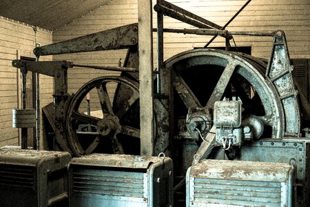 Outokumpu old mine cables machine photo