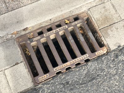 Channel manhole cover gullideckel photo