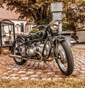 Classic motorcycle vehicle photo