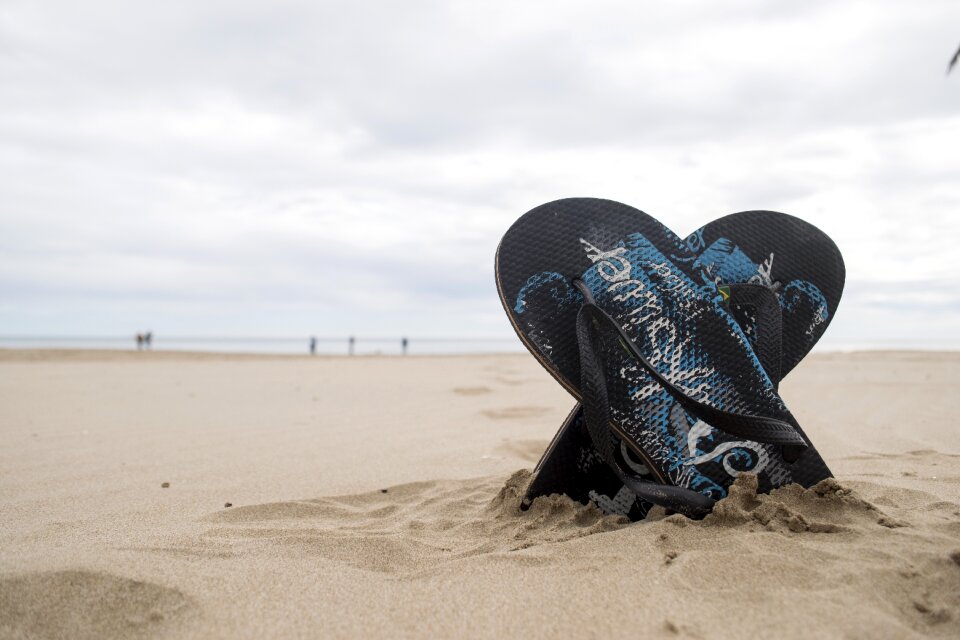 Sand flip flops relax