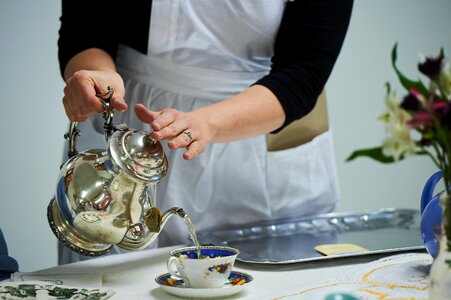 Teapot table british tea photo