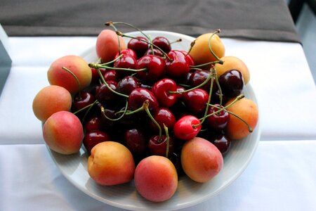 Cherry apricots fruit photo