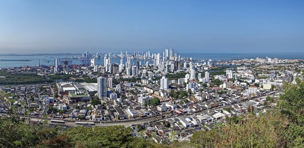 Architecture caribbean panorama photo