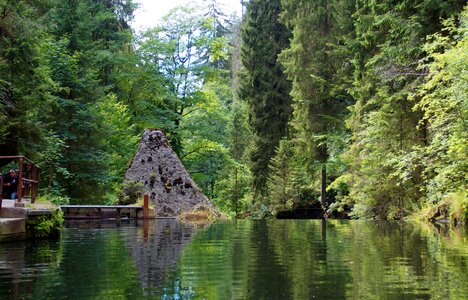 The wild gorge river rocks