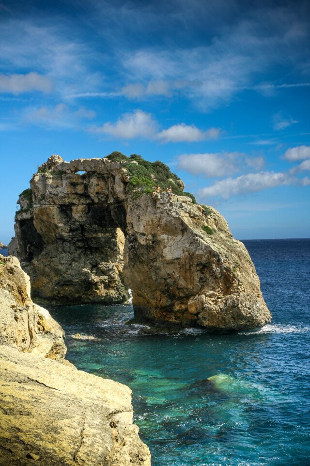 Rock cliff coast photo