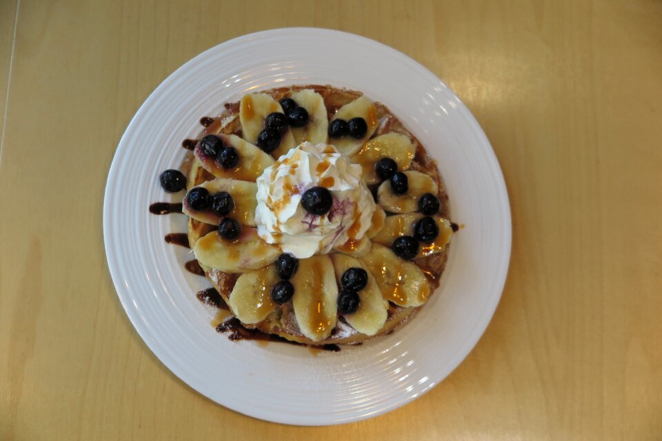 Pancakes cafe dessert