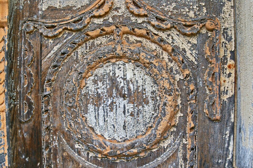 Weathered ornament wood