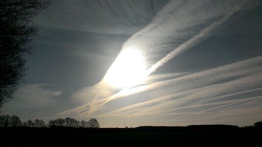 Chemtrails field sunset