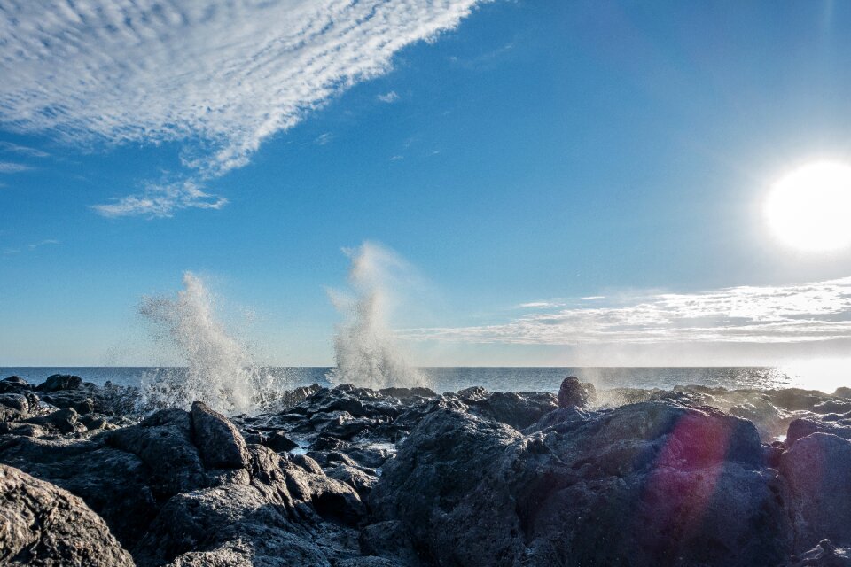 Sky sea rock