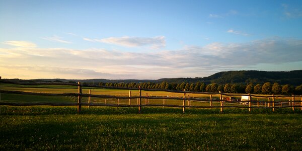 Grass field sky