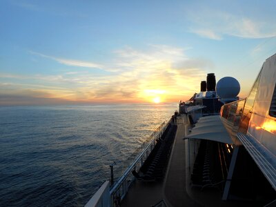 Cruise ship sunset
