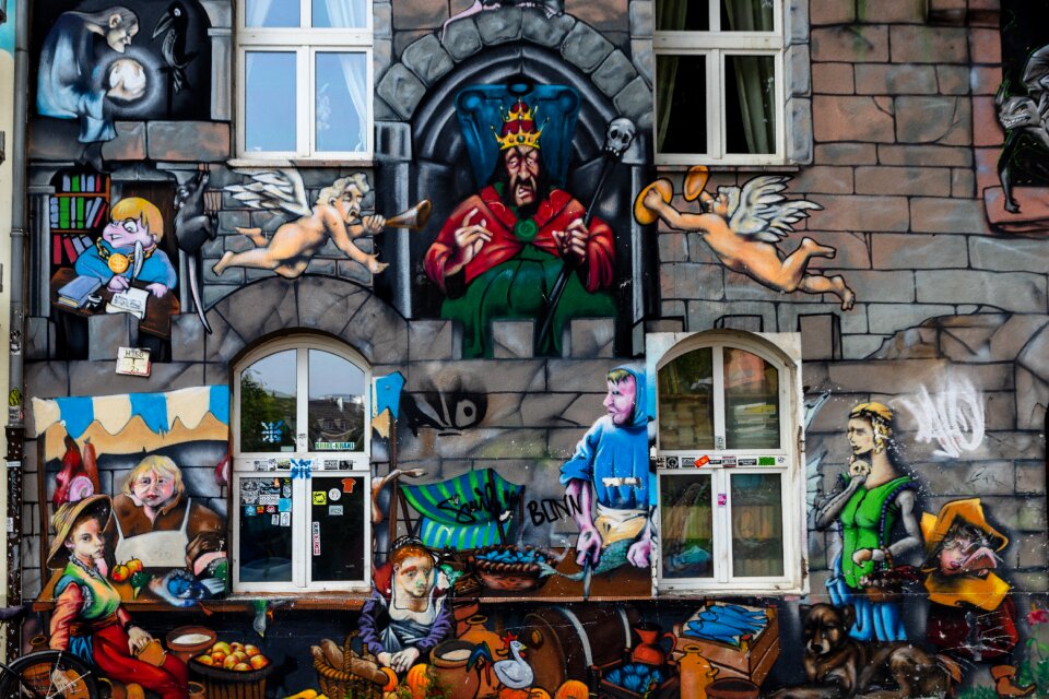 Grafitti art facade