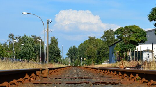 Train rails railroad tracks photo