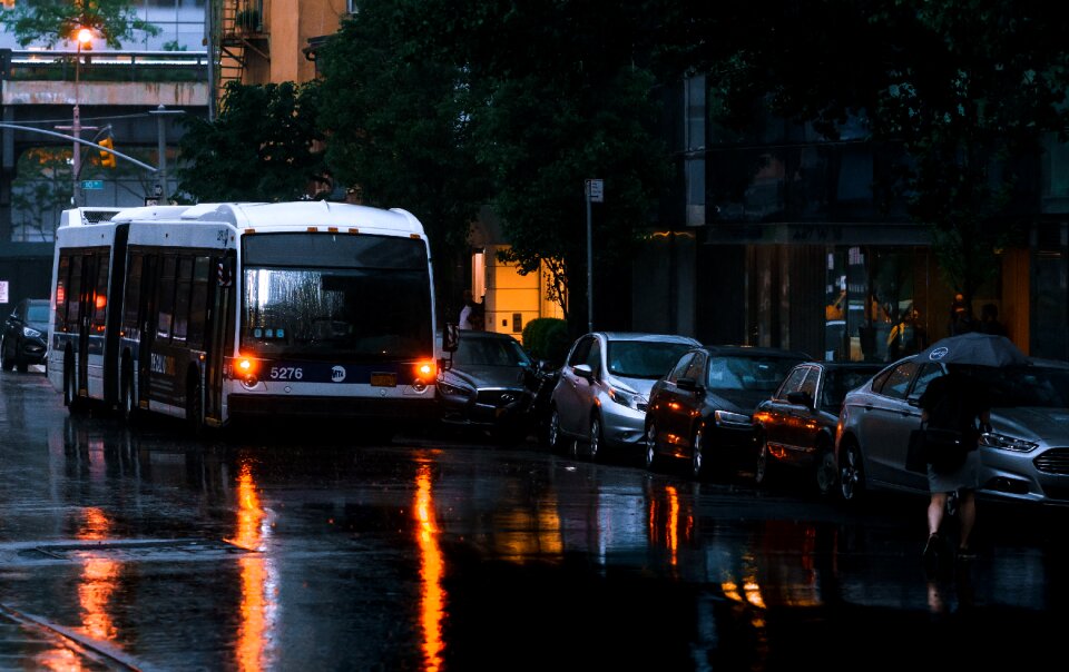 Outdoor lights rainy day