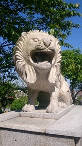 Lion statue stone