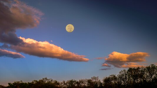 Moon clouds sky