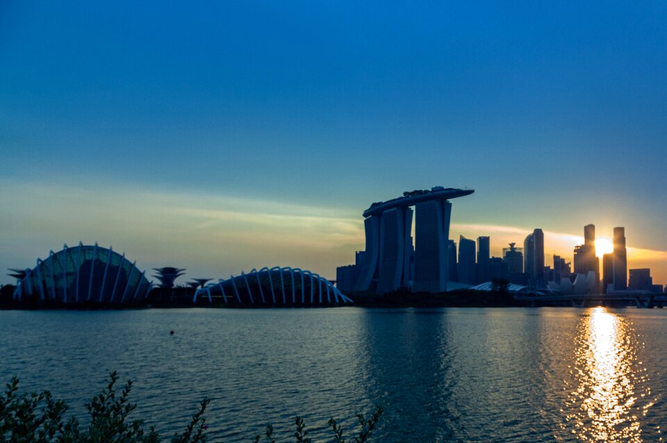 Cityscape waterfront urban
