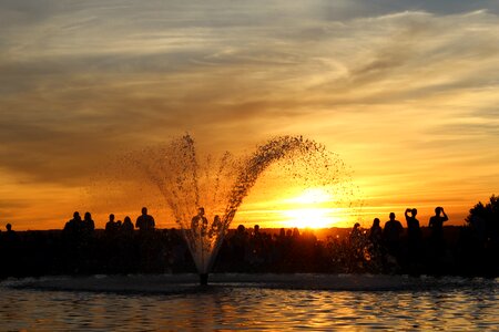 Fountain dusk mood photo