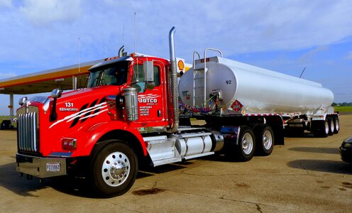 Trailer tank parking transport photo